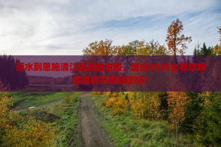 丽水到恩施清江画廊自由团