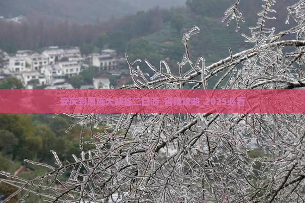 安庆到恩施大峡谷二日游