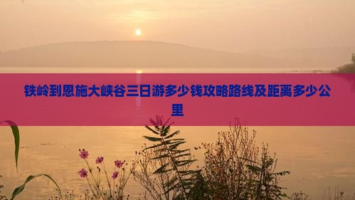 铁岭到恩施大峡谷三日游