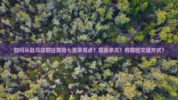 如何从驻马店前往恩施七星寨景点？需要多久？有哪些交通方式？