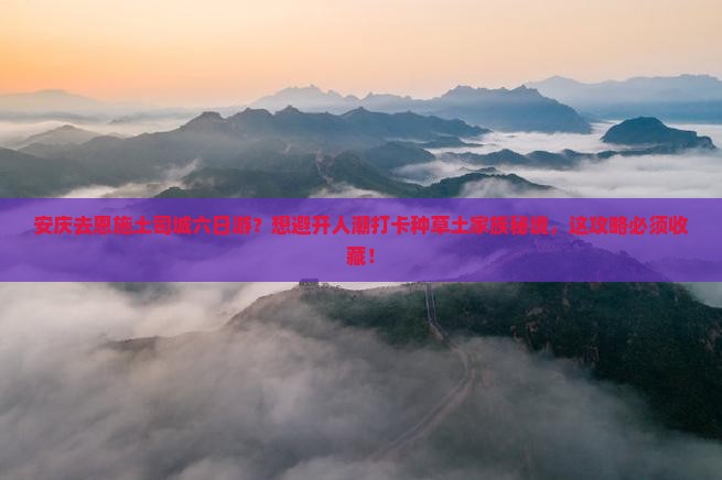 安庆去恩施土司城六日游？想避开人潮打卡种草土家族秘境，这攻略必须收藏！