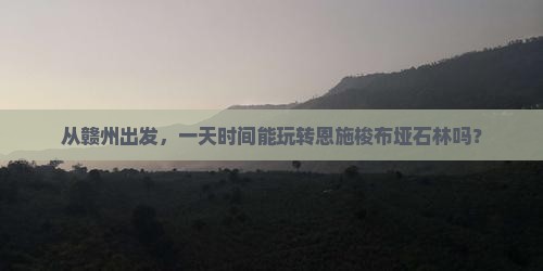赣州去恩施梭布垭石林一日
