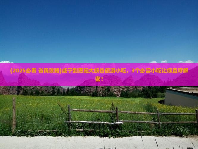 咸宁到恩施大峡谷旅游小吃