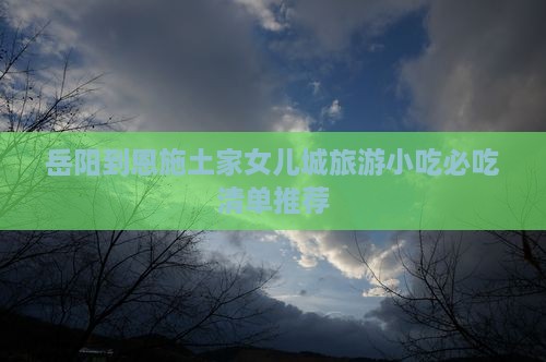 岳阳到恩施土家女儿城旅游小吃