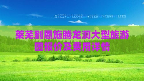莱芜到恩施腾龙洞大型旅游团