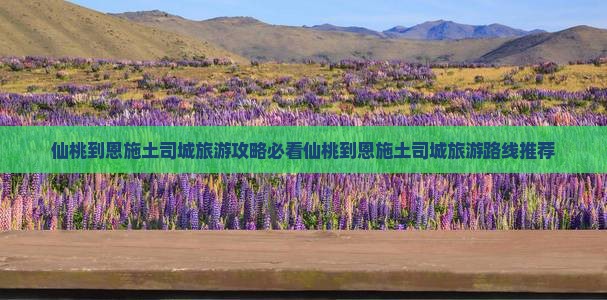 仙桃到恩施土司城旅游