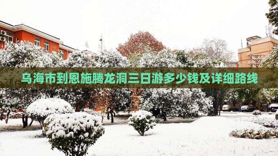乌海市到恩施腾龙洞三日游