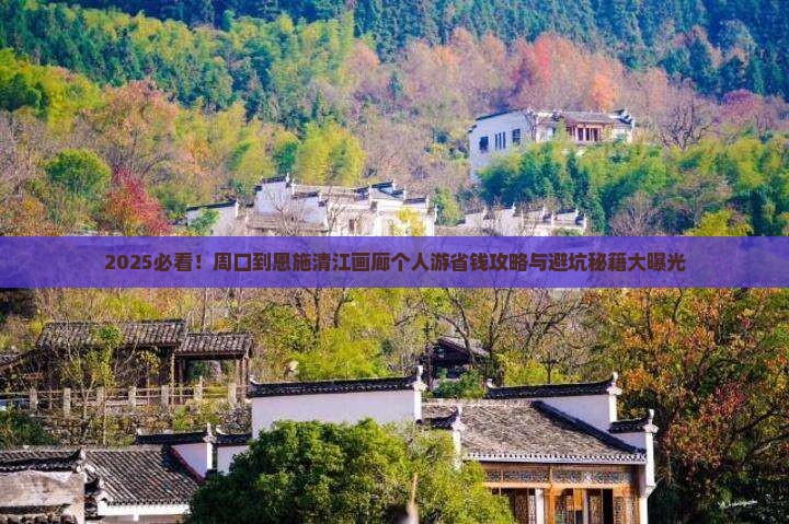 周口到恩施清江画廊个人游