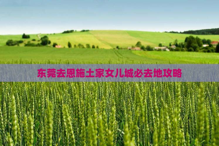 东莞去恩施土家女儿城必去地