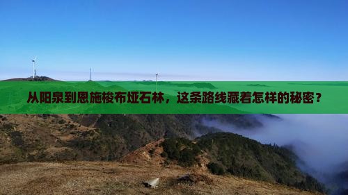 阳泉去恩施梭布垭石林攻略