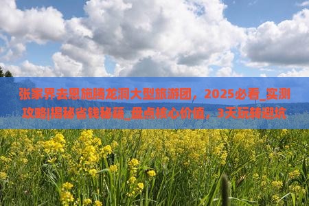 张家界去恩施腾龙洞大型旅游团