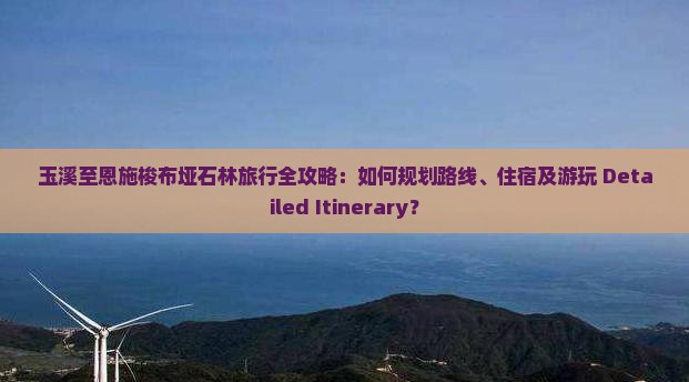 玉溪到恩施梭布垭石林攻略