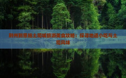 荆州到恩施土司城旅游小吃