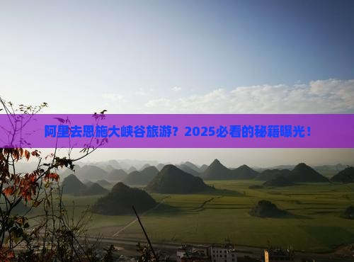 阿里去恩施大峡谷旅游