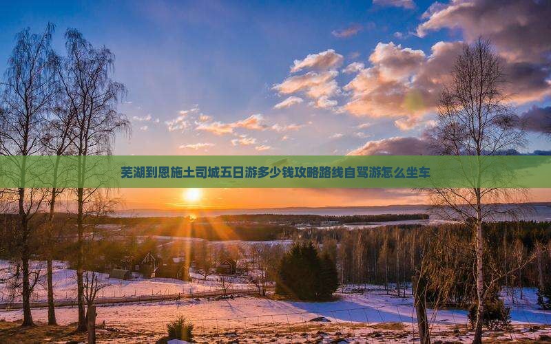 芜湖到恩施土司城五日游