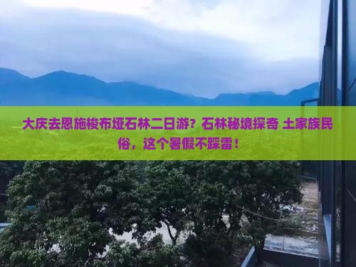 大庆去恩施梭布垭石林二日游