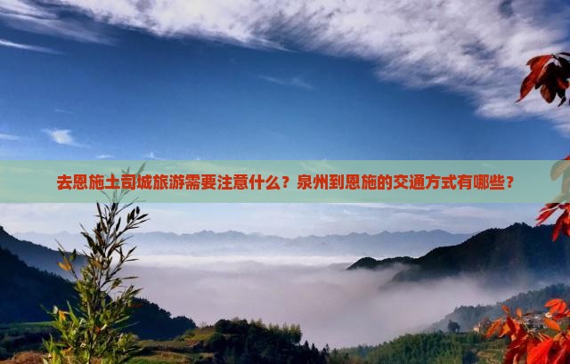 泉州去恩施土司城旅游