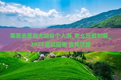莱芜去恩施大峡谷个人游
