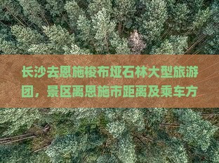 长沙去恩施梭布垭石林大型旅游团