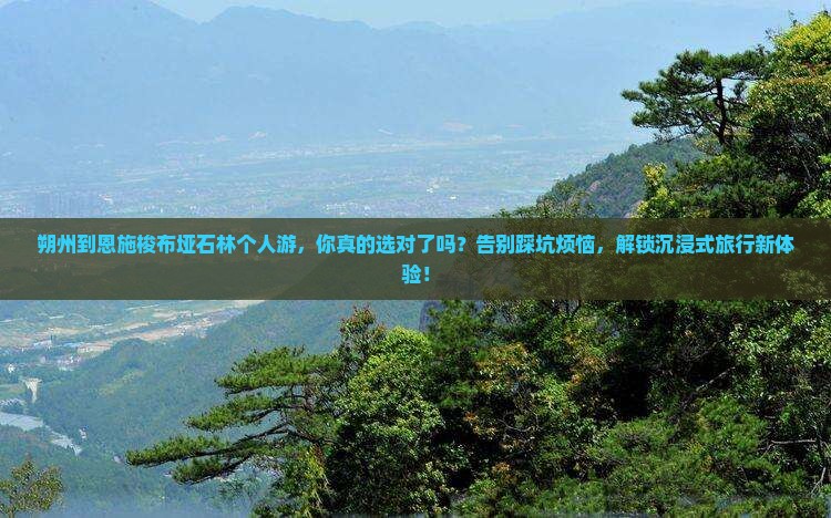 朔州到恩施梭布垭石林个人游