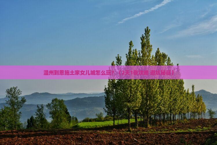 温州到恩施土家女儿城景点
