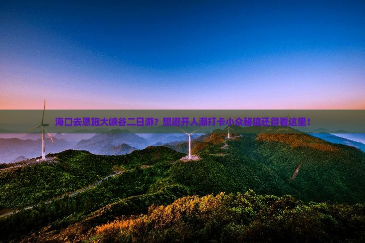 海口去恩施大峡谷二日游