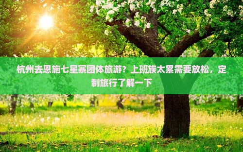 杭州去恩施七星寨团体旅游