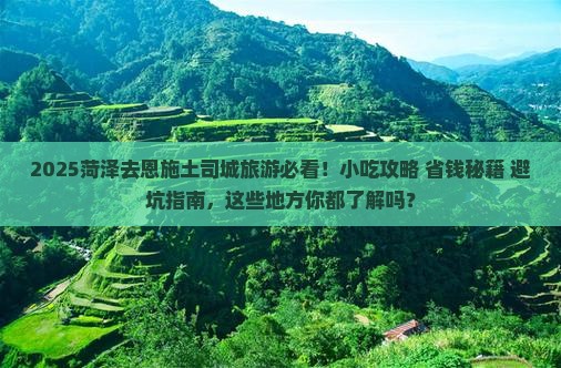 菏泽去恩施土司城旅游小吃