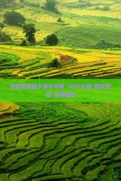 德宏到恩施大峡谷攻略