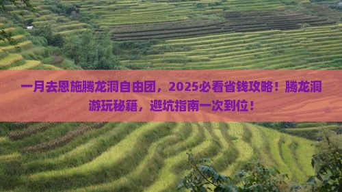 一月去恩施腾龙洞自由团