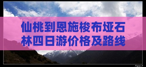 仙桃到恩施梭布垭石林四日游