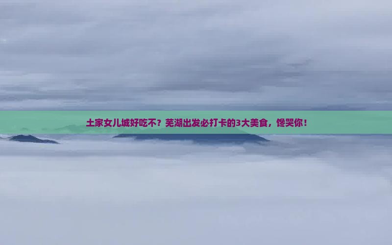 芜湖到恩施土家女儿城旅游小吃