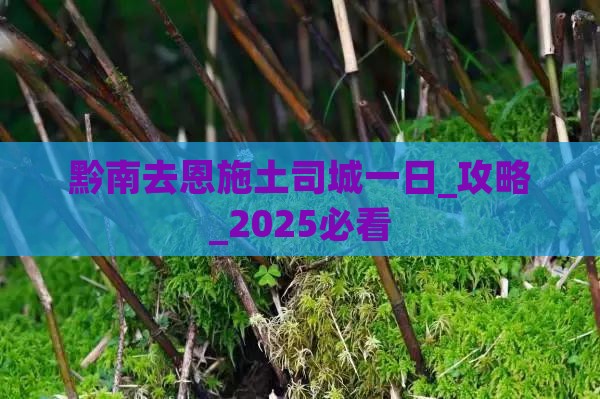 黔南去恩施土司城一日