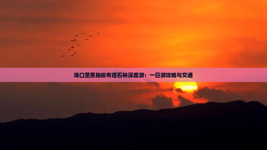 海口至恩施梭布垭石林深度游：一日游攻略与交通