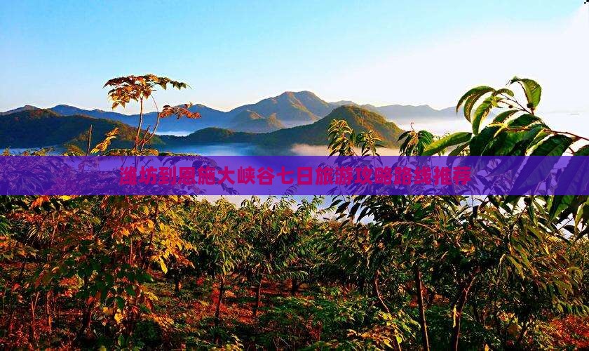 潍坊到恩施大峡谷七日旅游攻略路线推荐