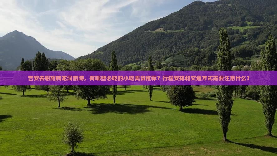 吉安去恩施腾龙洞旅游小吃