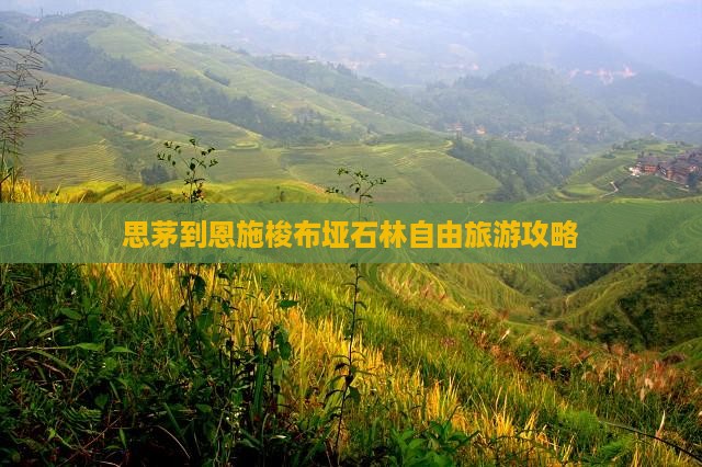 思茅到恩施梭布垭石林自由行