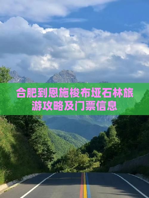 合肥到恩施梭布垭石林门票