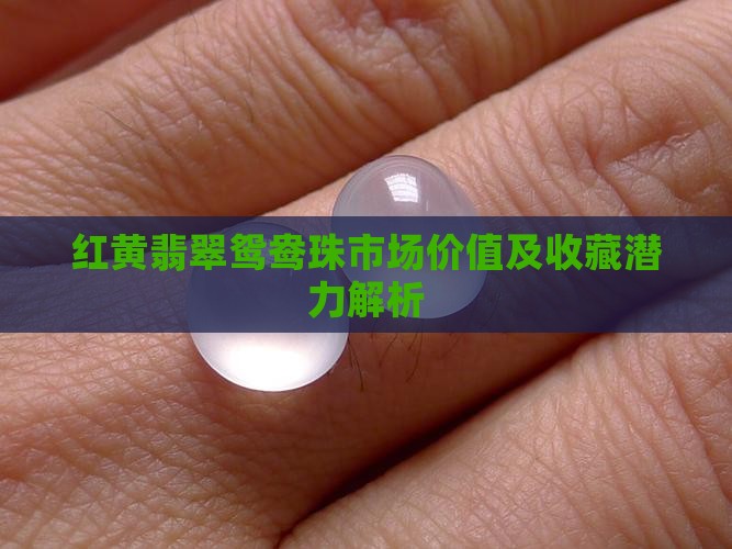 红黄翡翠鸳鸯珠市场价值及收藏潜力解析