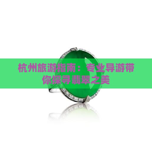 杭州旅游指南：专业导游带你探寻翡翠之美