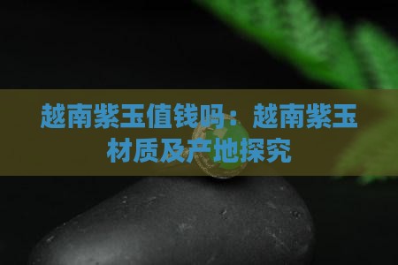 越南紫玉值钱吗:越南紫玉材质及产地探究 越南紫玉值钱吗:越南紫玉材质及产地探究