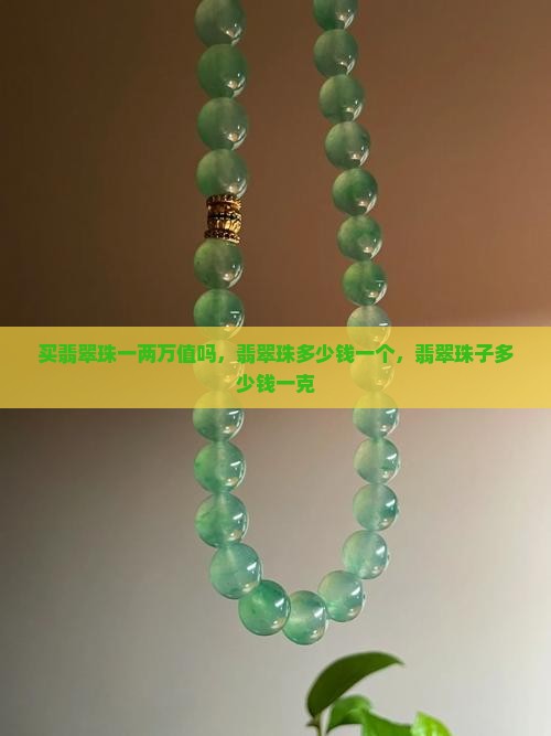 买翡翠珠一两万值吗