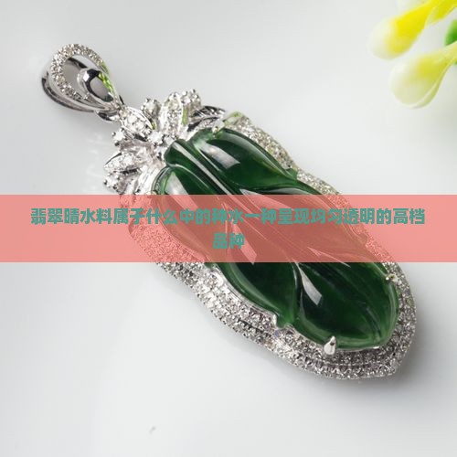 翡翠晴水料属于什么中的种水一种呈现均匀透明的高档品种