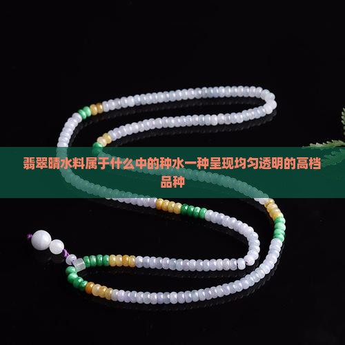 翡翠晴水料属于什么中的种水一种呈现均匀透明的高档品种