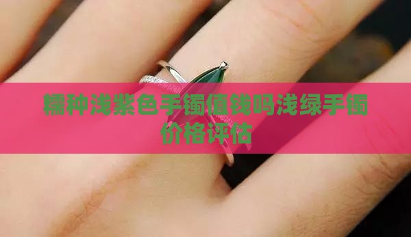 糯种浅紫色手镯值钱吗浅绿手镯价格评估