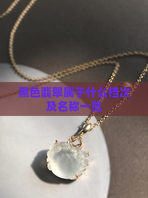 黑色翡翠属于什么档次及名称一览