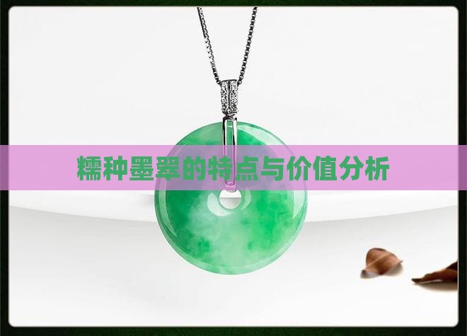 糯种墨翠的特点与价值分析