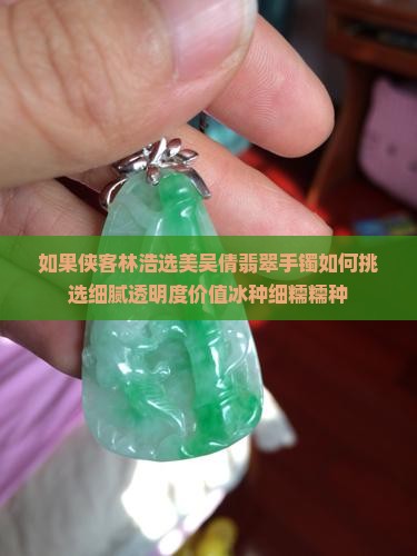 如果侠客林浩选美吴倩翡翠手镯如何挑选细腻透明度价值冰种细糯糯种