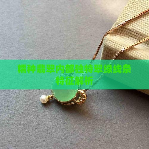 糯种翡翠内部独特翠绿线条特征解析