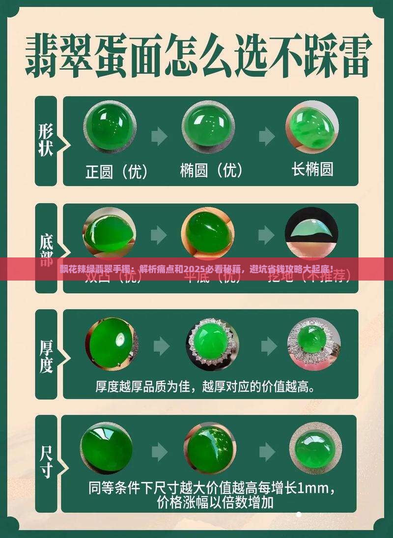 飘花辣绿翡翠手镯